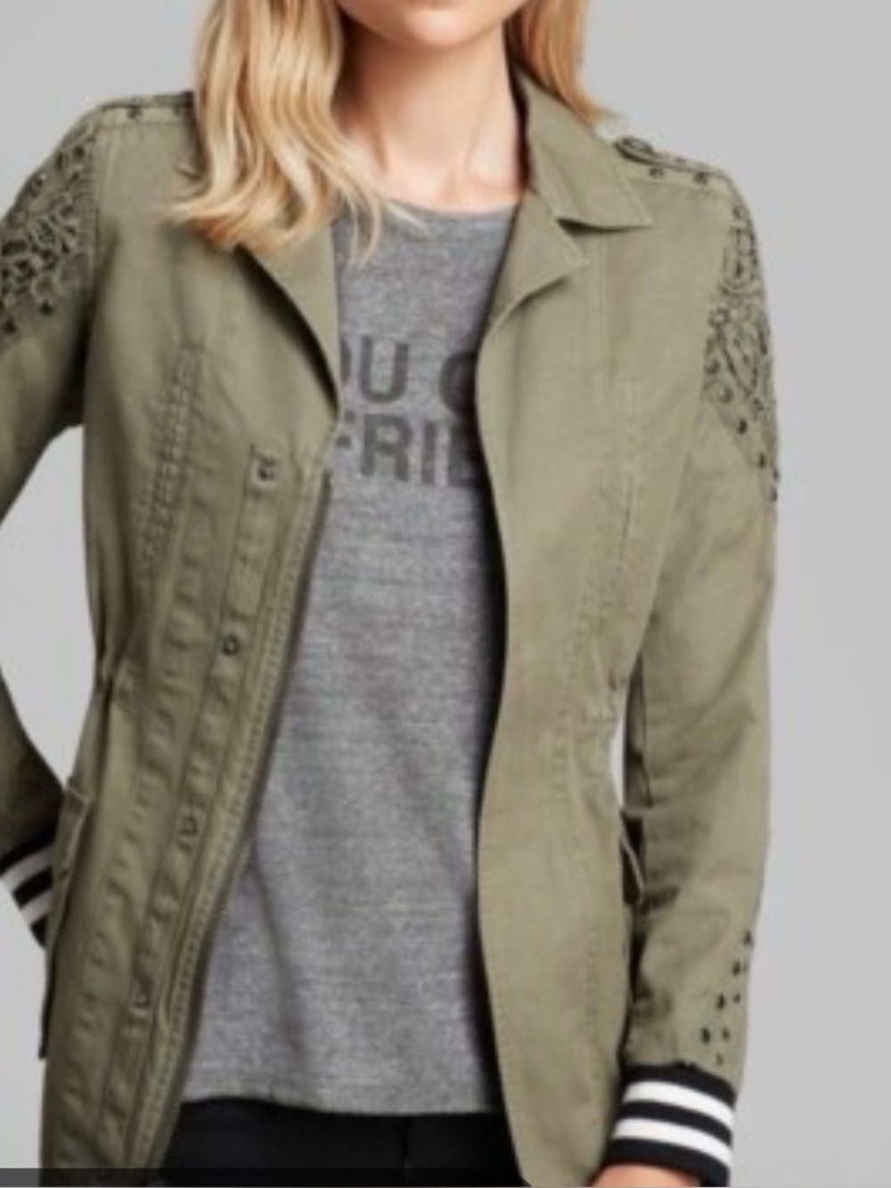 Army Green Jacket . Buckle . Never worn
